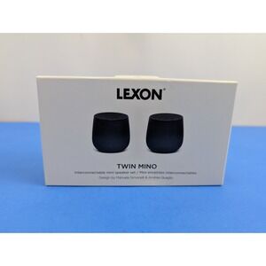 Lexon Twin Mino Portable Bluetooth Speaker with Microphone Black 2 Pack LA114